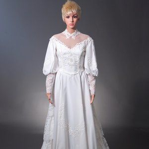 Romantic Bridal Love Lace Ruffle Dress